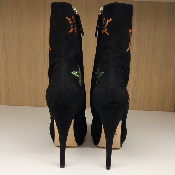 🍒3xHP🍒Giuseppe Zanotti Suede Crystal stars Boots AUTHENTIC - Picture 5 of 10